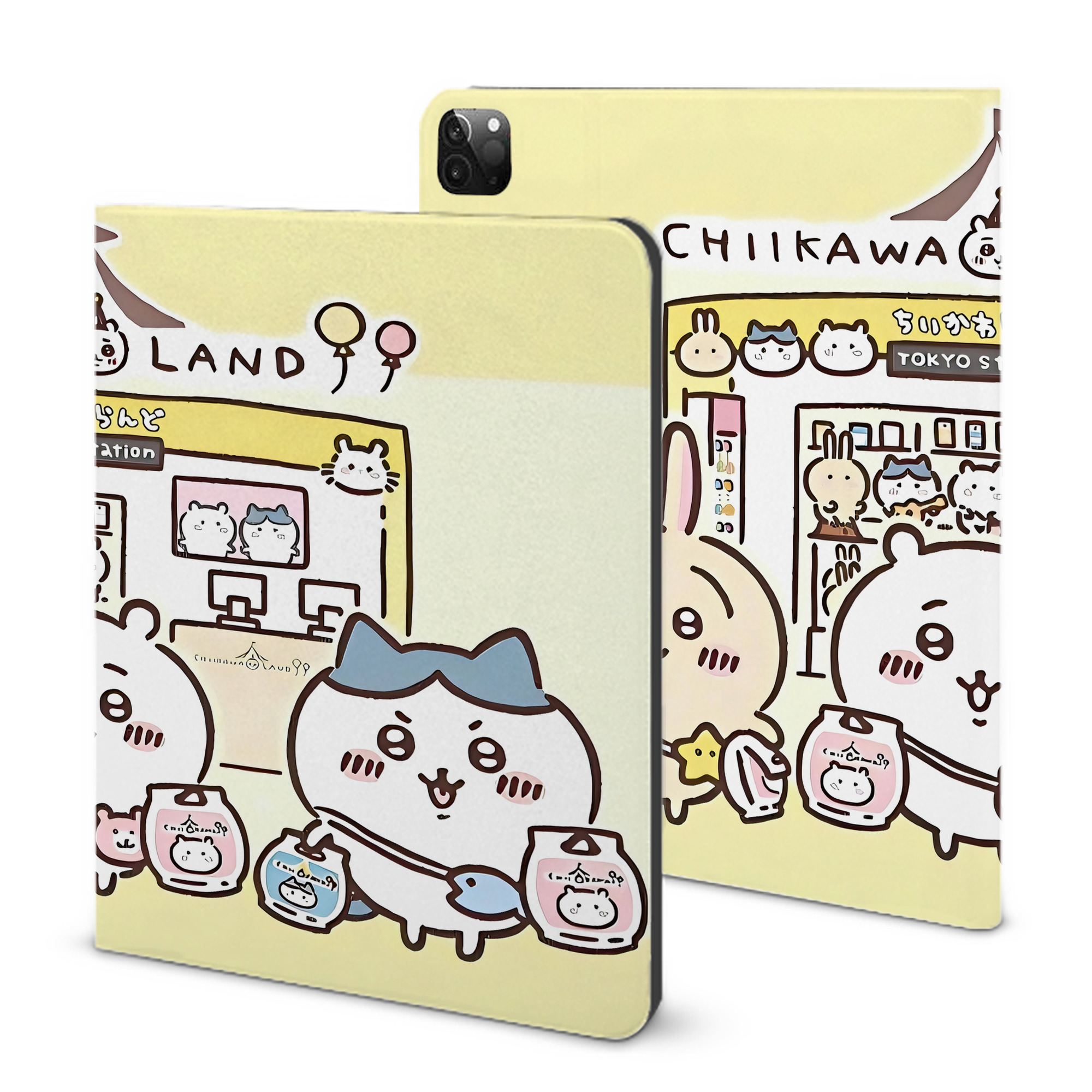 （画像用） ちいかわ Chii-kawa IPadケース ペンホルダー付き ブックスタイルデザイン